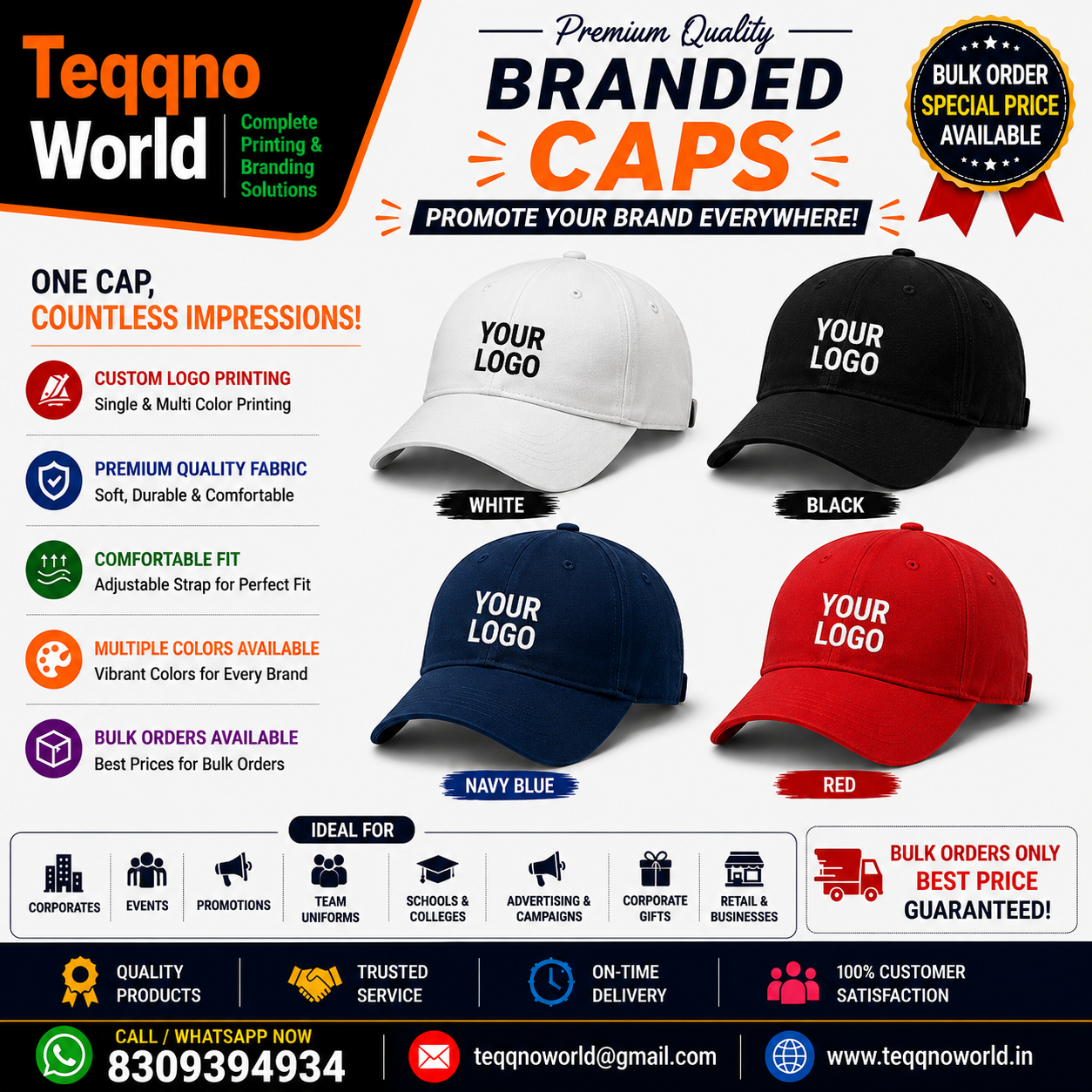 TeqqnoWorld Branded Caps