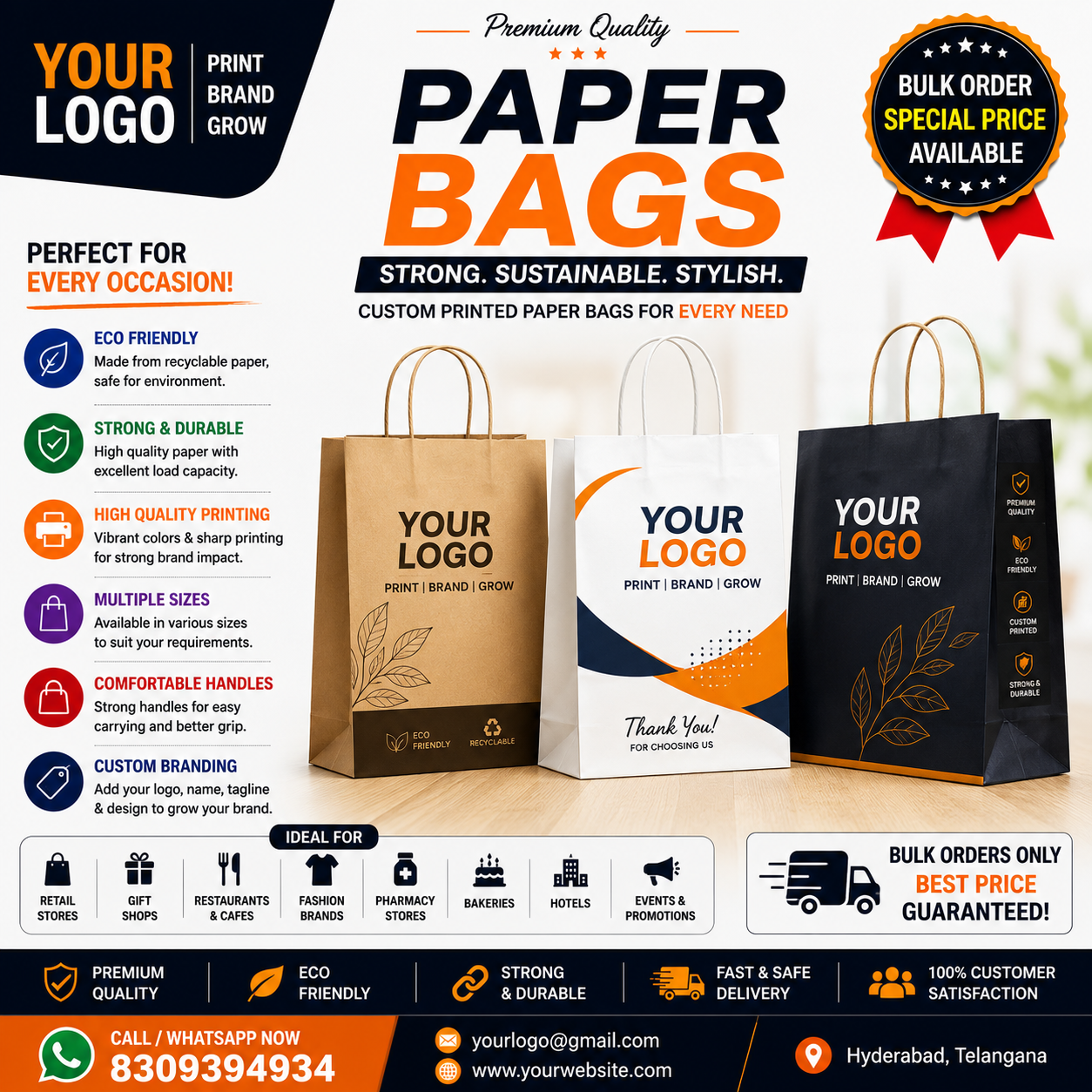 TeqqnoWorld Paper Bags